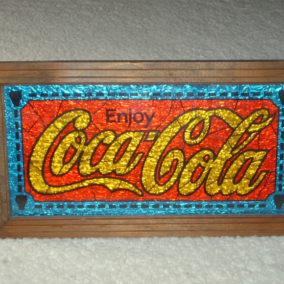 Coca Cola Other - Vintage Coca Cola wooden framed advertising sign